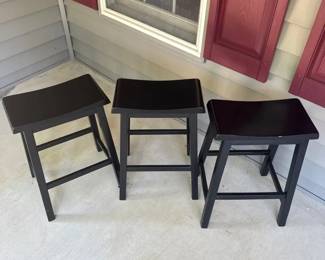 Set of 3 Winsome Saddle Seat Stools