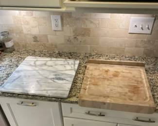 Butcher Block Cutting Board Marble Pastry Board