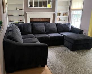 Blue Gray Ashley Furniture Sectional Sofa w Chaise