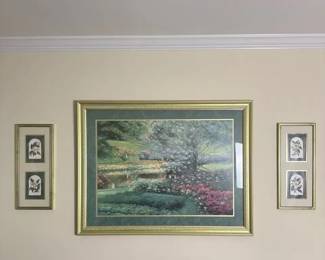 Nature Botanical Theme GoldFramed Prints, 3Pcs