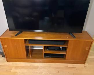 Jesper Danish Teak Media Cabinet with Sliding Doors
