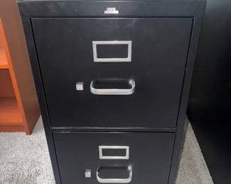 HON 2000 Series 2Drawer Metal Filing Cabinet Black Vertical File Cabinet
