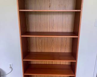5Shelf Wood BookcaseBookshelf Medium Brown Finish