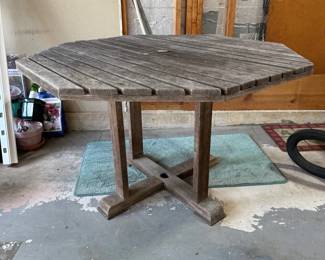 Brazilian Hardwood Octagonal Outdoor Picnic Table