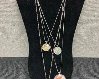 Travel Map Pendant Necklaces