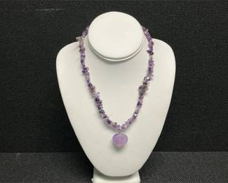 amethyst chip necklace