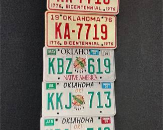 Vintage license plates