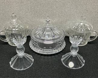 glass candlesticks