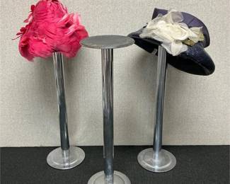 vintage hats and hat stands