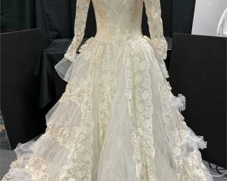 vintage lace wedding gown