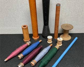 vintage wooden spools