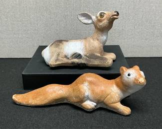 Deer and squirrel yard art