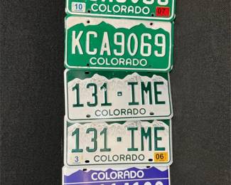 Vintage license plates