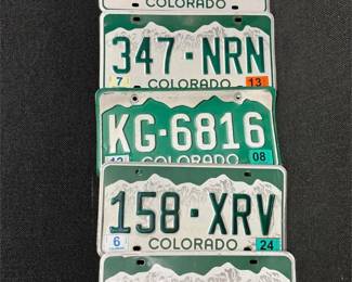 Vintage license plates