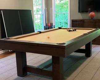 Olhausen Brekenridge 8ft Slate Pool Table + Ping Pong Top + Complete Accessory Package