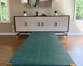 Credenza, Bistro Lights, Jonathan Adler Coffee Table, Decanters & Accessories (excludes painting)