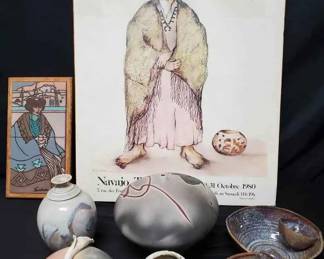 15CT178VKerry Gonzalez Raku Bud Pottery Vase And More 