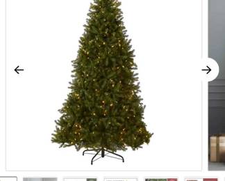 15CT137VDunhill Fir PreLit 6.5ft Christmas Tree  Icicle Ornaments