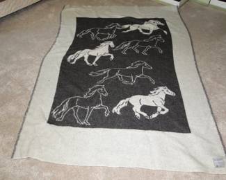 Blanket with horses