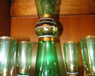 Bohemia Glass decanter and glasses