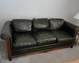 Drexel leather sofa 94x36
