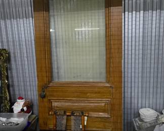 restored antique solid wood door