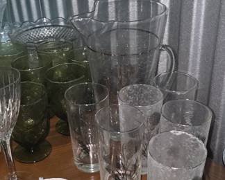 Mid Centrury Pitcher and glasses set