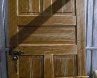 Antique restored solid wood door