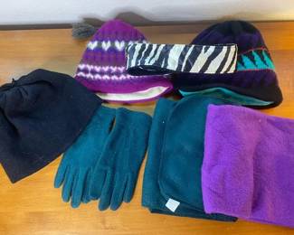 Collection of Hats Gloves and Cold Weather Accessories