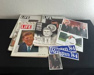 Presidential MemorabiliaKennedy Reagan Nixon FordMagazines Pictures Stickers