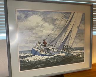 Framed Roger Berghoff Sailing East Print