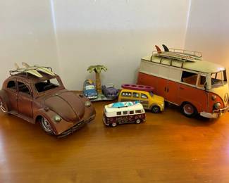 Volkswagen Decor Inc Metal Car Replicas Toothbrush Holder SaltPepper Set