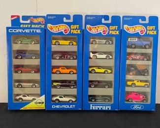 4Box Sets Of Hot Wheels Corvette Chevy Ferrari Ford