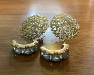 Two Pairs of Sterling Silver Earrings