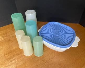 Vintage Tupperware Cups and Container