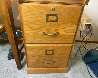Wood Filing Cabinet with File Dividers