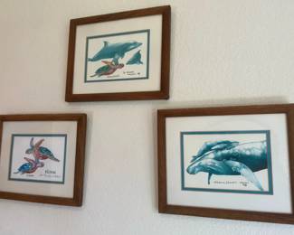 Framed Prints of Hawaiian Sea Animals by Steve and R Lowell