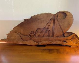 Artisan Hand Carved Wood Wall Decor