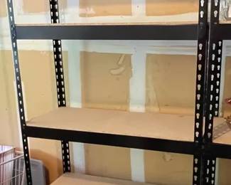 5Tier Storage Shelving Black Metal With MDF Shelves