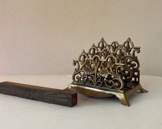 Brass Letter Holder Made In India Vintage Printing Block