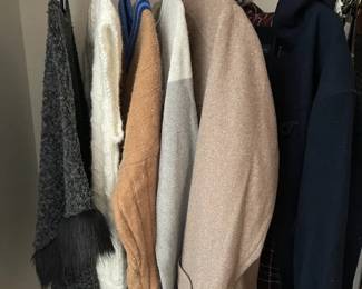 Mid Length Winter Coats Fashion Sweaters Faux Fur Rabbit Hats