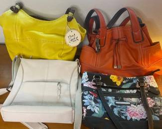 The Sak Leather Bags with Orange Tignanello Bag and Stone Mountain Floral Purse