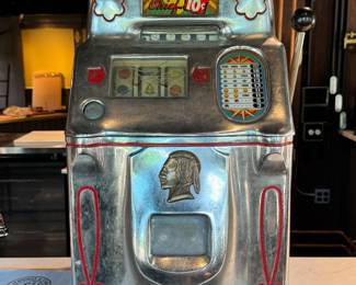 Antique 5-Cent Jennings Chief Slot Machine