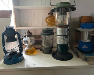 propane and oil lamps