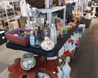 commercial grade cleaner, disinfectants, lubricants, degreasers, live edge table