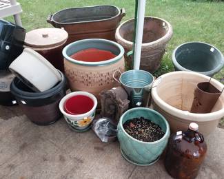 planters, copper oval