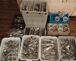commercial flatware, restaurant, flatware trays
