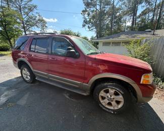 2003 Ford Explorer Eddie Bauer – Only 105,397 Miles Very nice 2003 Ford Explorer Eddie Bauer Edition with only 105,397 original miles. Clean title in hand and ready to go. Features include: * Eddie Bauer package * Leather seats * Power driver’s seat * Running boards * Roof rack * New battery * Michelin tires * Cold A/C * Clean interior Selling AS-IS. Great inexpensive SUV for someone looking for dependable transportation or a second vehicle. $4,250
