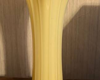 Fostoria Heirloom Yellow Opalescent Vaseline Glass ~16.5” Swung Vase