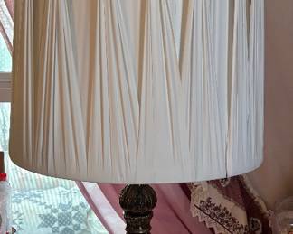Carl Falkenstein Hollywood Regency Melon Bubble Table Lamp